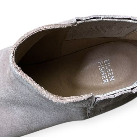 EILEEN FISHER Women’s Earth Tan Rich Suede Chelsea Bootie Size 8.5 - Picture 3 of 7